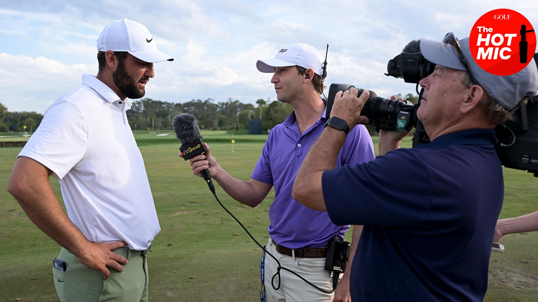 scottie scheffler speaks with smylie kaufman for NBC sports interview