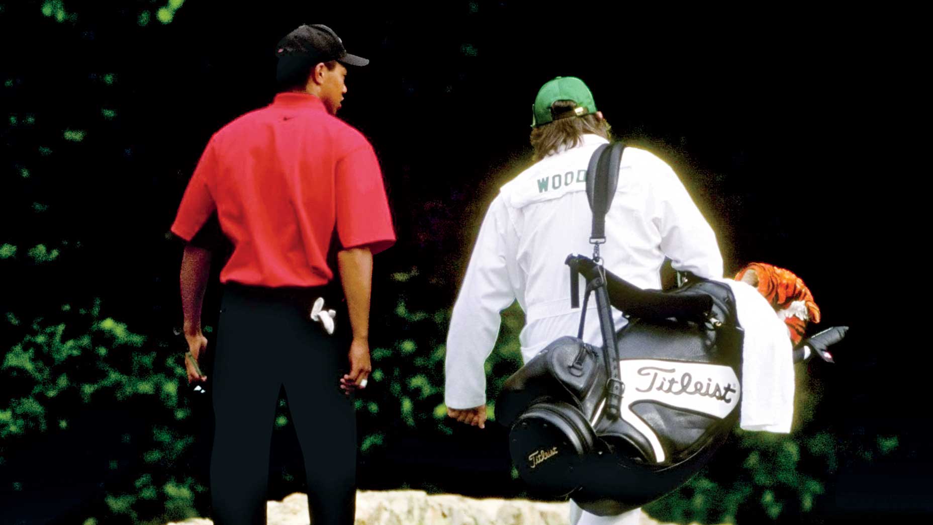 On Sunday, in ’97, as Tiger and Fluff crossed Hogan’s Bridge, Woods’ Masters lead was insurmountable — but his bag was headed for trouble.